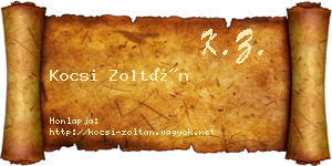 Kocsi Zoltán névjegykártya