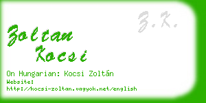 zoltan kocsi business card